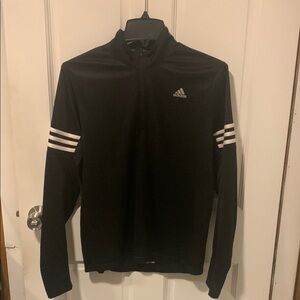 Adidas Black Long Sleeve Shirt with White Stripes